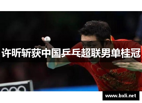 许昕斩获中国乒乓超联男单桂冠